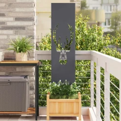 vidaXL Tuin Privacy Screen Antraciet 32 x 140 cm Koudgewalst staal