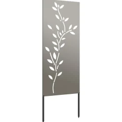 vidaXL Tuin Privacy Screen Bloemen Roestig 50 x 140 cm weervast staal
