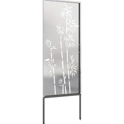 vidaXL Tuin Privacy Screen Bloemen Wit 32 x 140 cm Koudgewalst staal