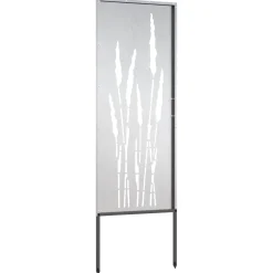 vidaXL Tuin Privacy Screen Bloemen Zilver 50 x 140 cm Roestvrij staal