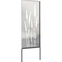 vidaXL Tuin Privacy Screen Bloemen Zilver 50 x 140 cm Roestvrij staal