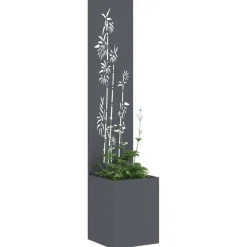 vidaXL Tuin Privacy Screen Bloemen Antraciet 32 x 32 x 150 cm