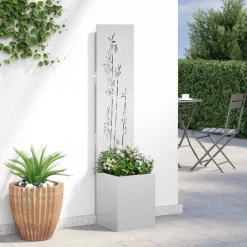 vidaXL Tuin Privacy Screen Bloemen Zilver 32 x 32 x 150 cm