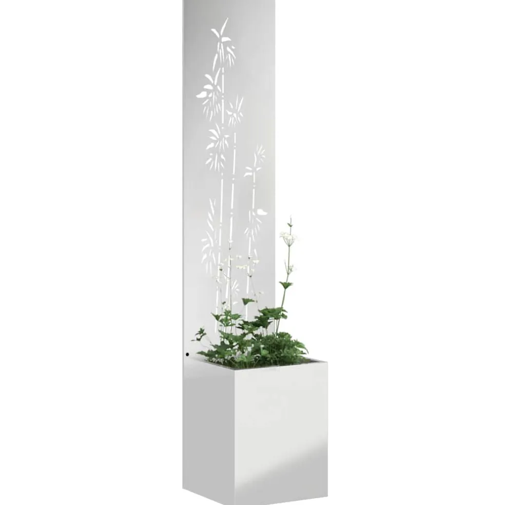 vidaXL Tuin Privacy Screen Bloemen Zilver 32 x 32 x 150 cm