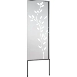 vidaXL Tuin Privacy Screen Bloemen Zilver 50 x 140 cm Roestvrij staal