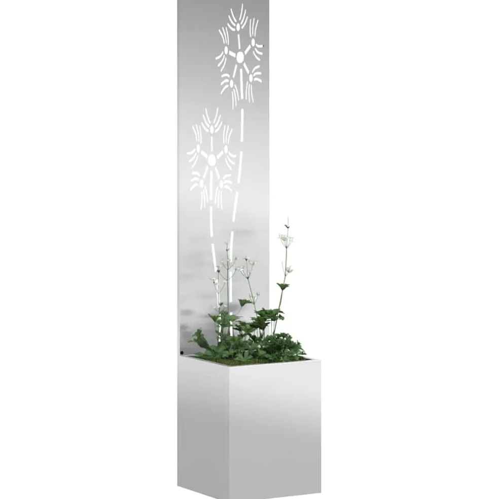 vidaXL Tuin Privacy Screen Bloemen Zilver 32 x 32 x 150 cm