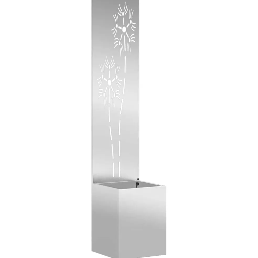 vidaXL Tuin Privacy Screen Bloemen Zilver 32 x 32 x 150 cm