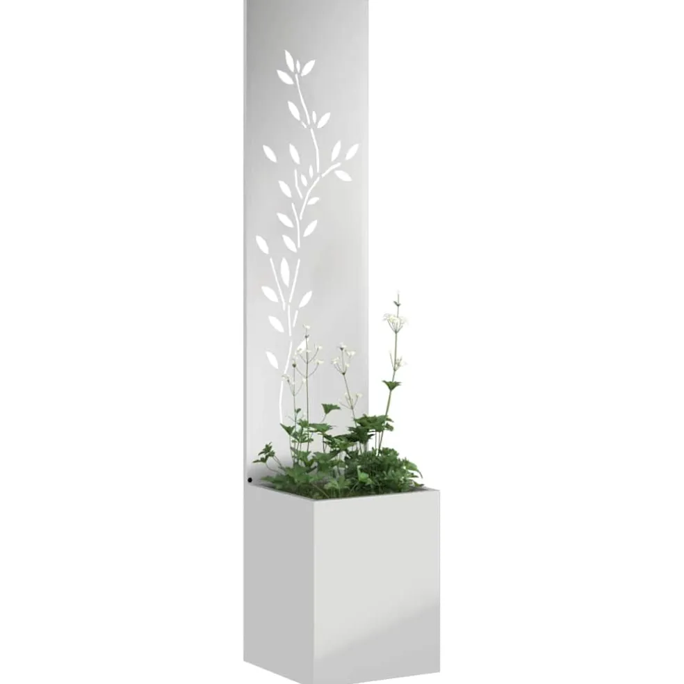 vidaXL Tuin Privacy Screen Bloemen Zilver 32 x 32 x 150 cm
