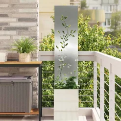 vidaXL Tuin Privacy Screen Bloemen Zilver 32 x 32 x 150 cm