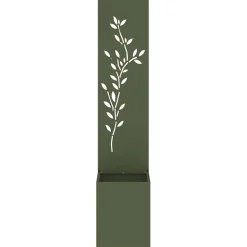 vidaXL Tuin Privacy Screen Bloemen Olijfgroen 32 x 32 x 150 cm