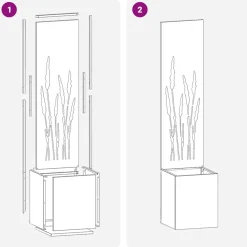 vidaXL Tuin Privacy Screen Fretwerk Zilver 32 x 32 x 150 cm
