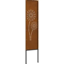 vidaXL Tuin Privacy Screen Fretwerk Roestig 32 x 140 cm weervast staal