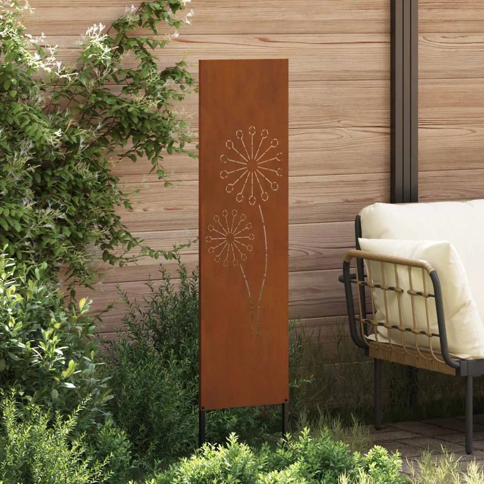 vidaXL Tuin Privacy Screen Fretwerk Roestig 32 x 140 cm weervast staal
