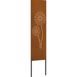 vidaXL Tuin Privacy Screen Fretwerk Roestig 32 x 140 cm weervast staal