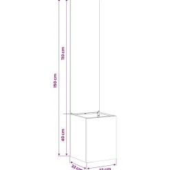 vidaXL Tuin Privacy Screen Fretwerk Olijfgroen 32 x 32 x 150 cm