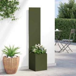 vidaXL Tuin Privacy Screen Fretwerk Olijfgroen 32 x 32 x 150 cm