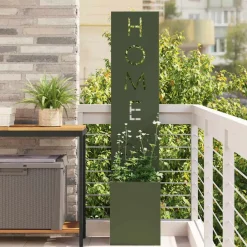 vidaXL Tuin Privacy Screen Fretwerk Olijfgroen 32 x 32 x 150 cm