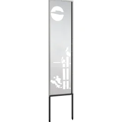 vidaXL Tuin Privacy Screen Fretwerk Zilver 32 x 140 cm Roestvrij staal
