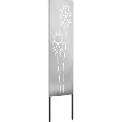 vidaXL Tuin Privacy Screen Fretwerk Zilver 32 x 140 cm Roestvrij staal