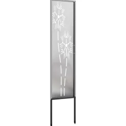 vidaXL Tuin Privacy Screen Fretwerk Zilver 32 x 140 cm Roestvrij staal
