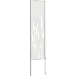 vidaXL Tuin Privacy Screen Fretwerk Wit 32 x 140 cm Koudgewalst staal