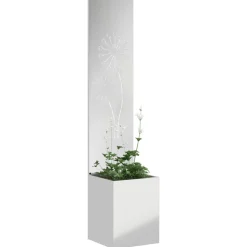 vidaXL Tuin Privacy Screen Fretwerk Zilver 32 x 140 cm Roestvrij staal