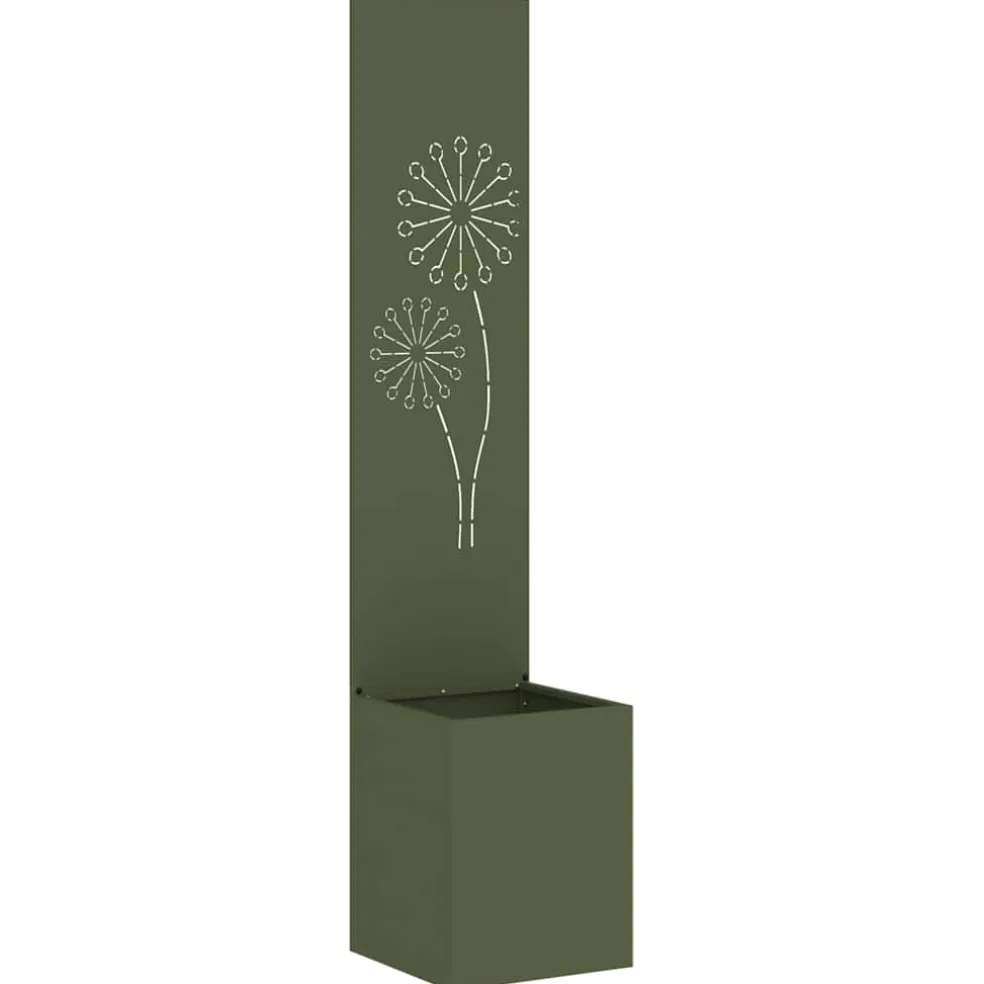 vidaXL Tuin Privacy Screen Fretwerk Olijfgroen 32 x 32 x 150 cm