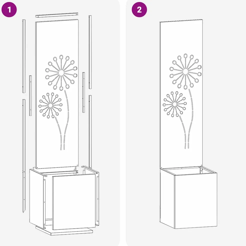 vidaXL Tuin Privacy Screen Fretwerk Olijfgroen 32 x 32 x 150 cm
