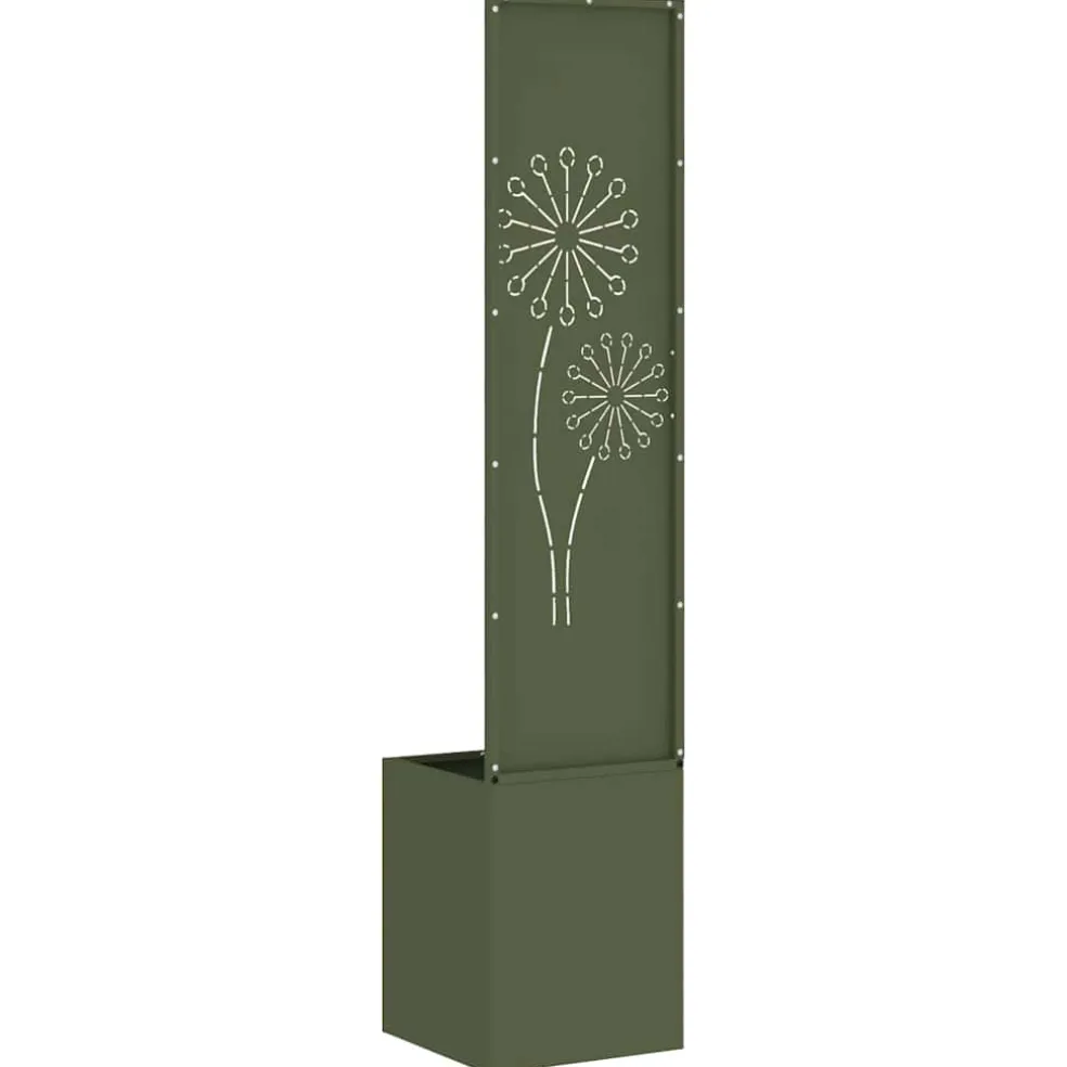 vidaXL Tuin Privacy Screen Fretwerk Olijfgroen 32 x 32 x 150 cm
