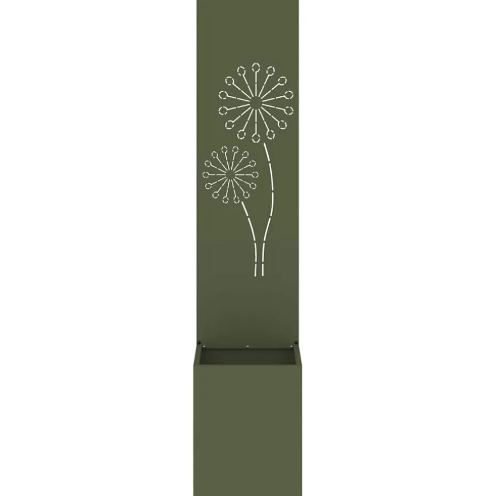 vidaXL Tuin Privacy Screen Fretwerk Olijfgroen 32 x 32 x 150 cm
