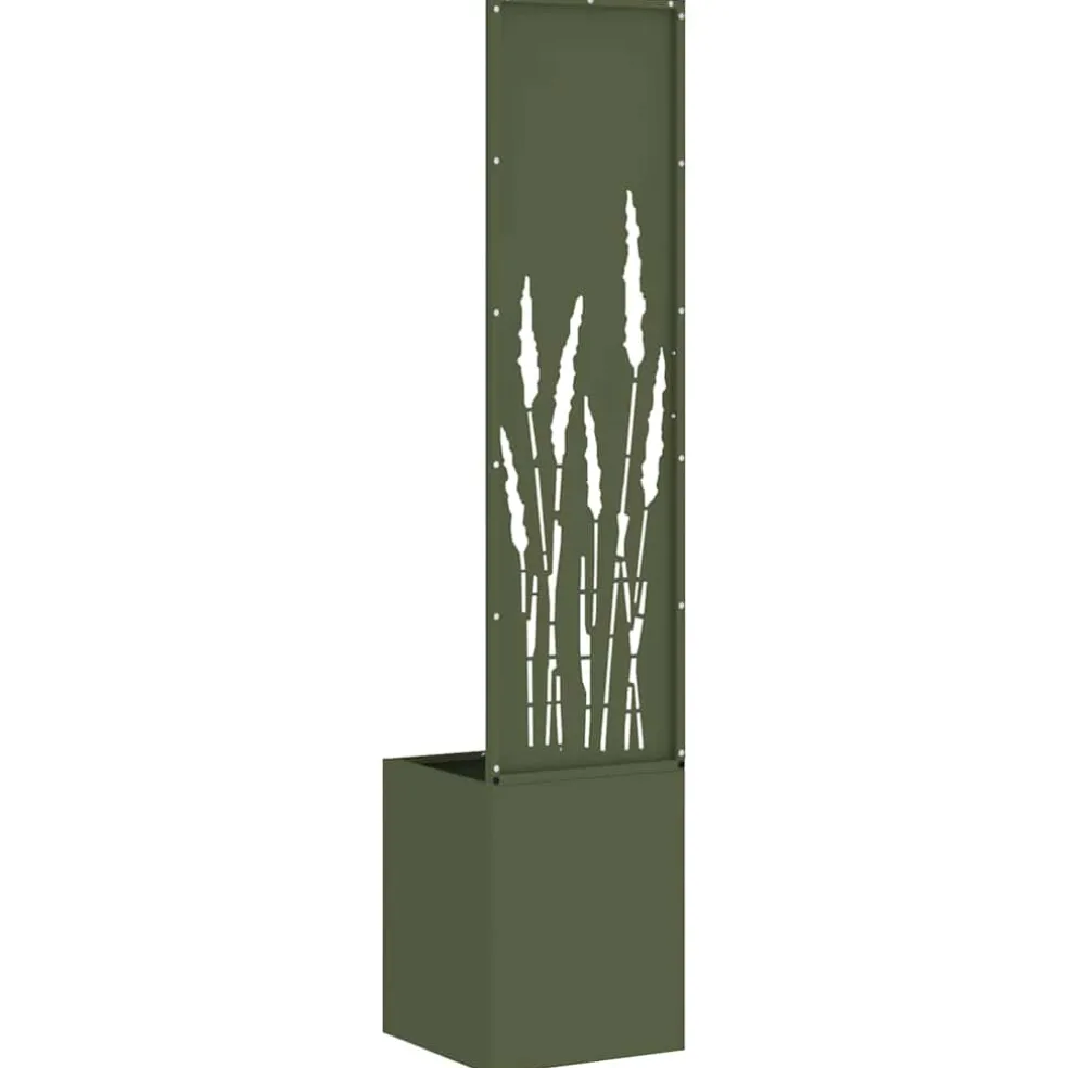 vidaXL Tuin Privacy Screen Fretwerk Olijfgroen 32 x 32 x 150 cm