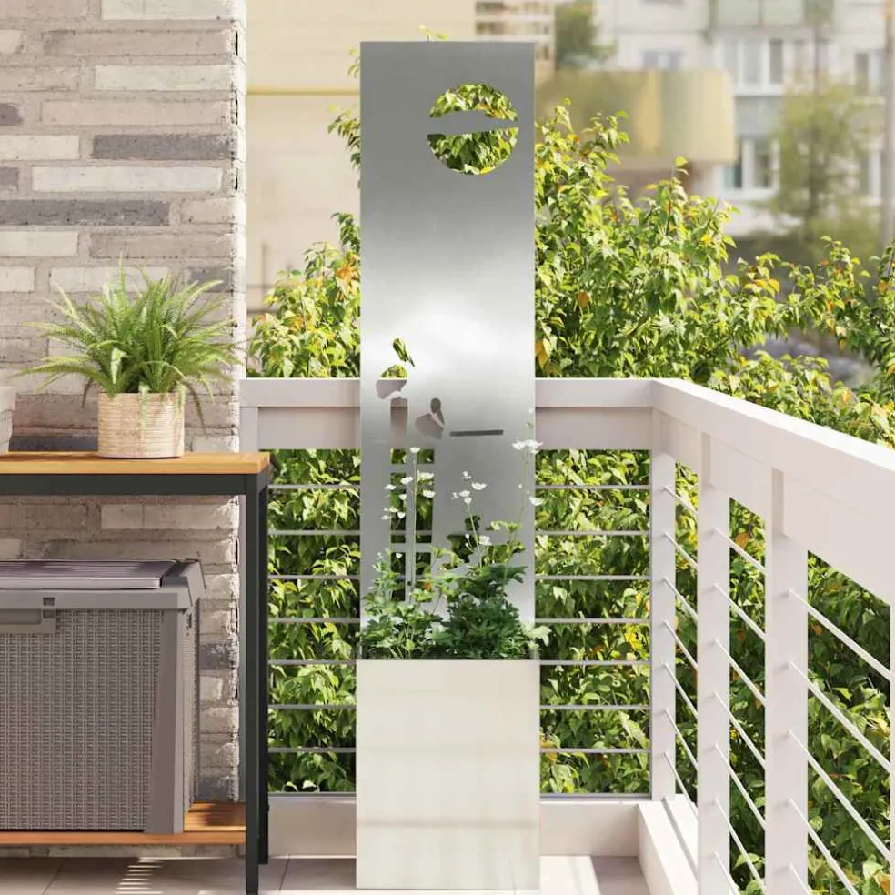vidaXL Tuin Privacy Screen Fretwerk Zilver 32 x 32 x 150 cm