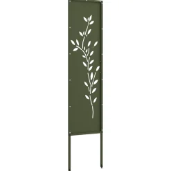 vidaXL Tuin Privacy Screen Olijfgroen 32 x 140 cm Koudgewalst staal