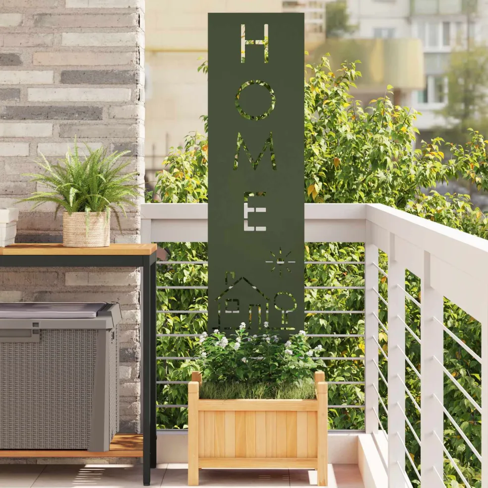 vidaXL Tuin Privacy Screen Olijfgroen 32 x 140 cm Koudgewalst staal