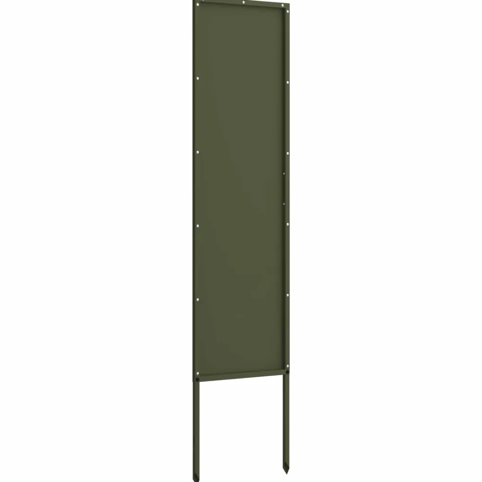 vidaXL Tuin Privacy Screen Olijfgroen 32 x 140 cm Koudgewalst staal