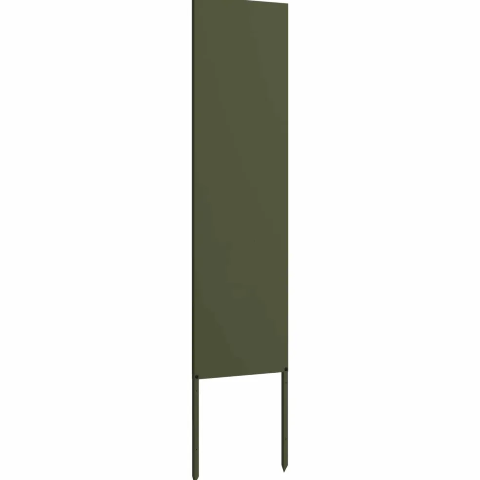 vidaXL Tuin Privacy Screen Olijfgroen 32 x 140 cm Koudgewalst staal