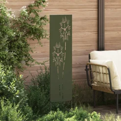 vidaXL Tuin Privacy Screen Olijfgroen 32 x 140 cm Koudgewalst staal