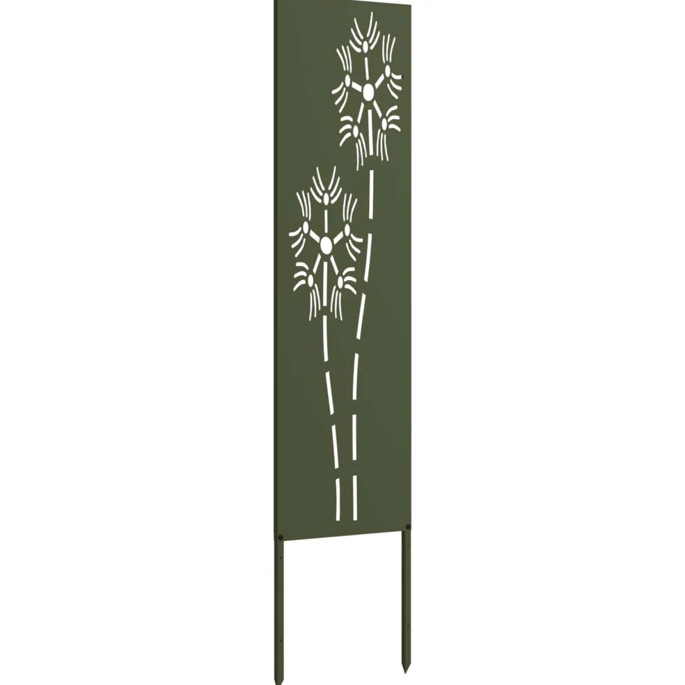 vidaXL Tuin Privacy Screen Olijfgroen 32 x 140 cm Koudgewalst staal