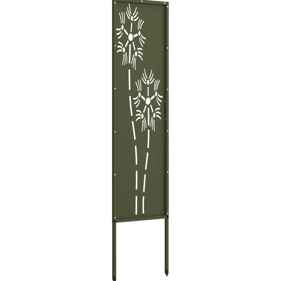 vidaXL Tuin Privacy Screen Olijfgroen 32 x 140 cm Koudgewalst staal