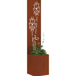 vidaXL Tuin Privacy Screen Roestig 32 x 32 x 150 cm Cortenstaal