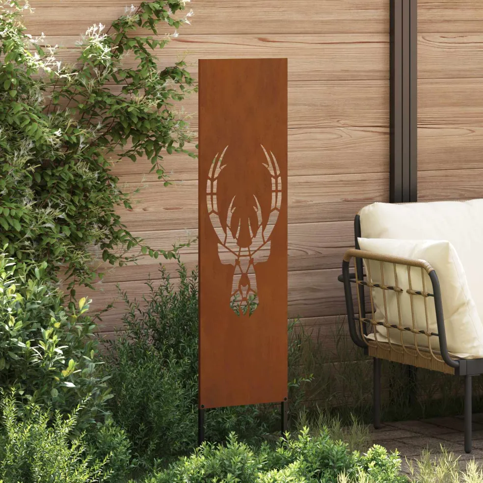 vidaXL Tuin Privacy Screen Roestig 32 x 140 cm weervast staal