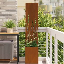 vidaXL Tuin Privacy Screen Roestig 32 x 32 x 150 cm Cortenstaal