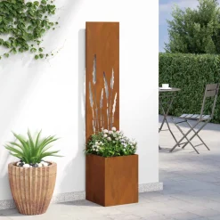 vidaXL Tuin Privacy Screen Roestig 32 x 32 x 150 cm Cortenstaal