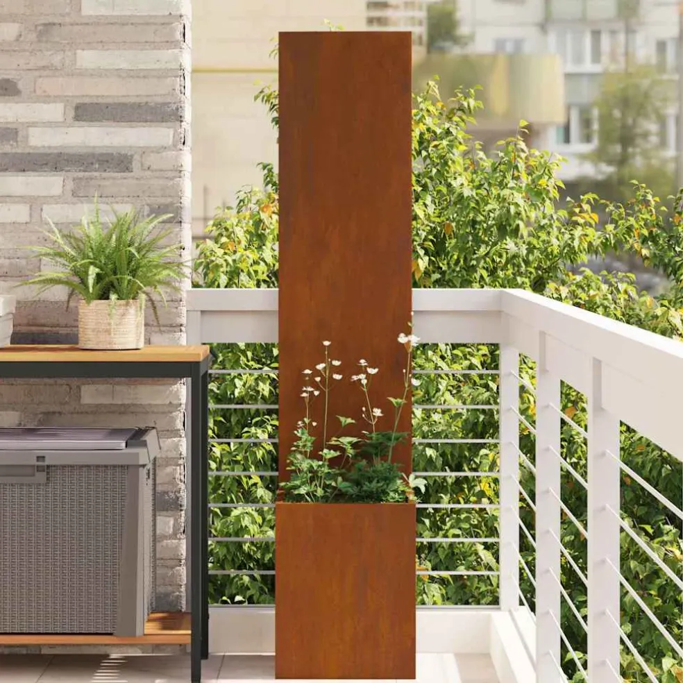 vidaXL Tuin Privacy Screen Roestig 32 x 32 x 150 cm Cortenstaal