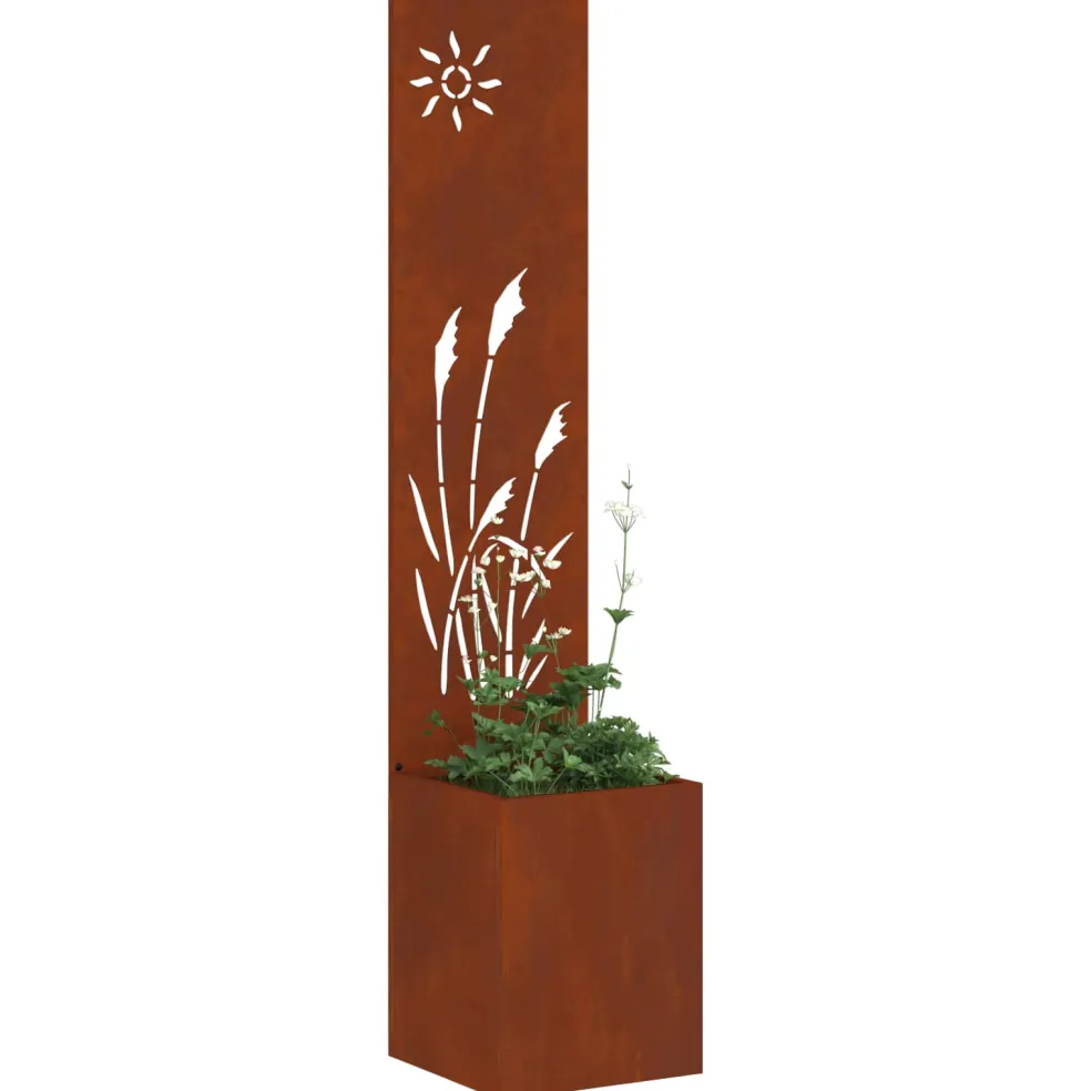 vidaXL Tuin Privacy Screen Roestig 32 x 32 x 150 cm Cortenstaal