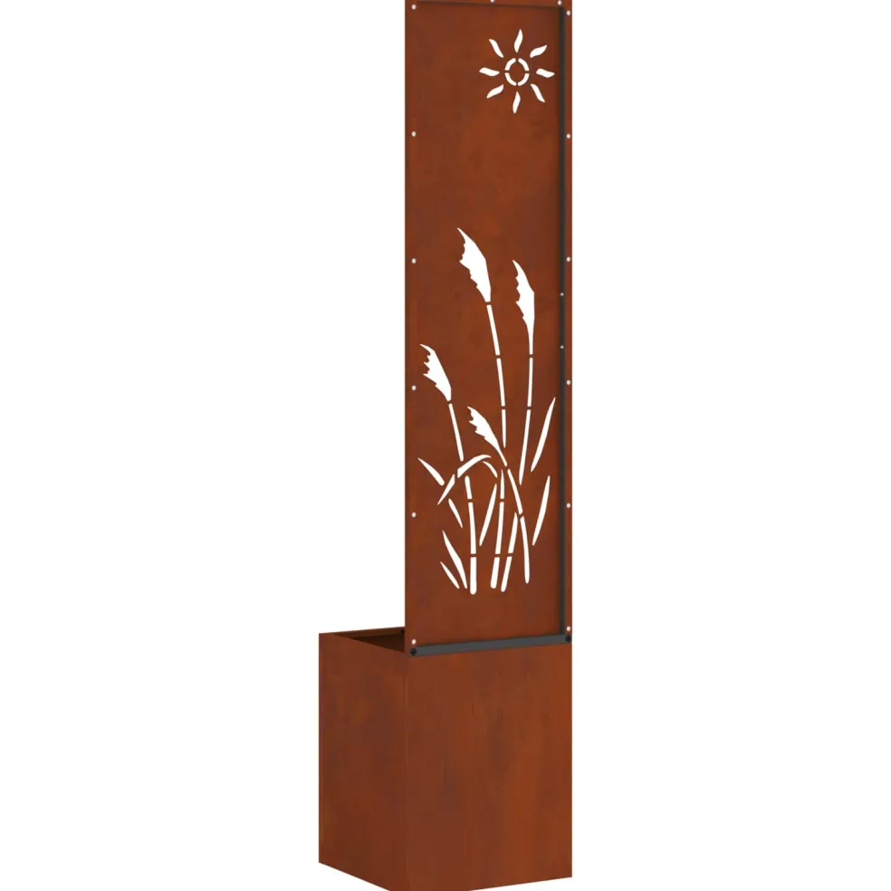 vidaXL Tuin Privacy Screen Roestig 32 x 32 x 150 cm Cortenstaal