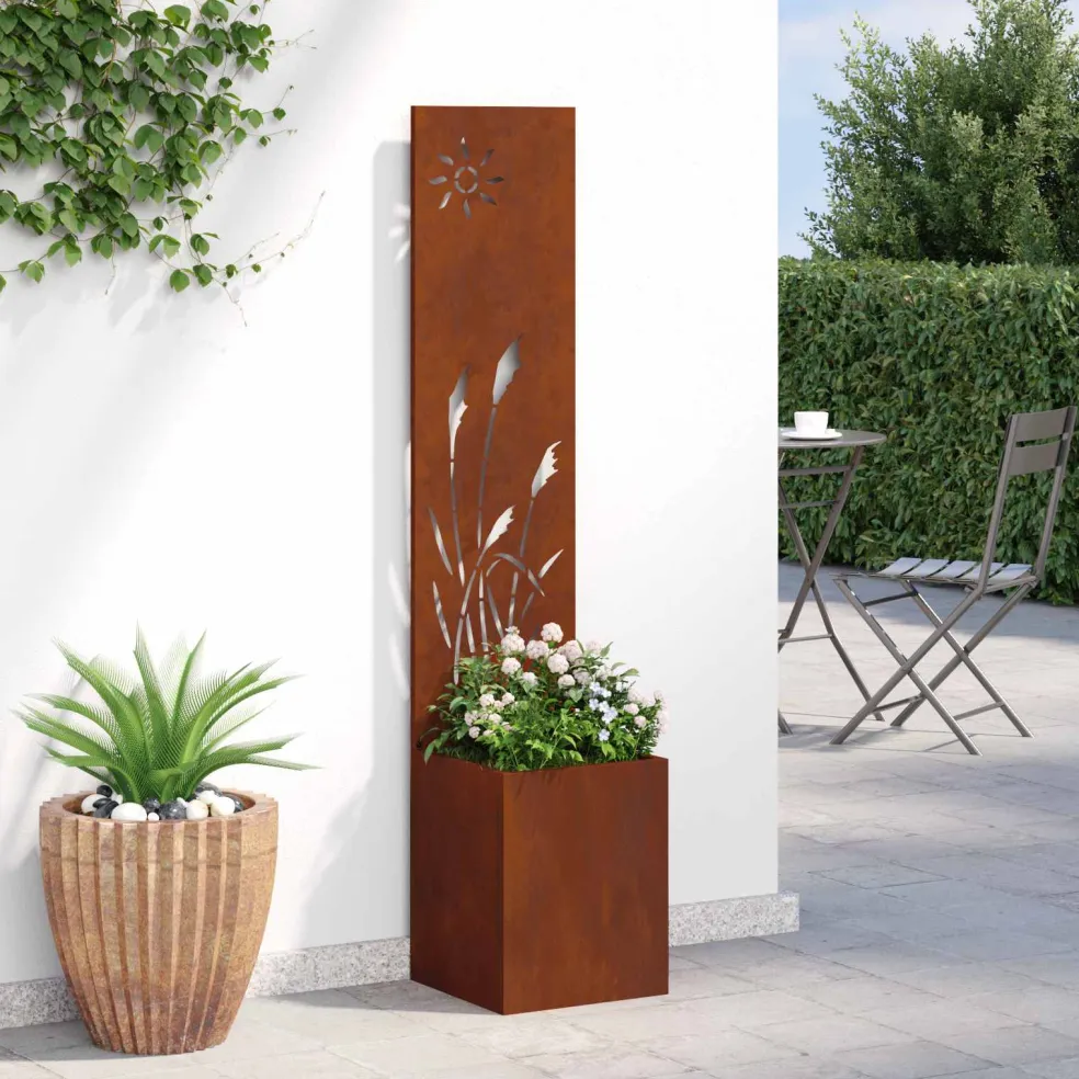 vidaXL Tuin Privacy Screen Roestig 32 x 32 x 150 cm Cortenstaal