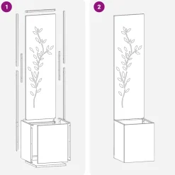 vidaXL Tuin Privacy Screen Roestig 32 x 32 x 150 cm Cortenstaal
