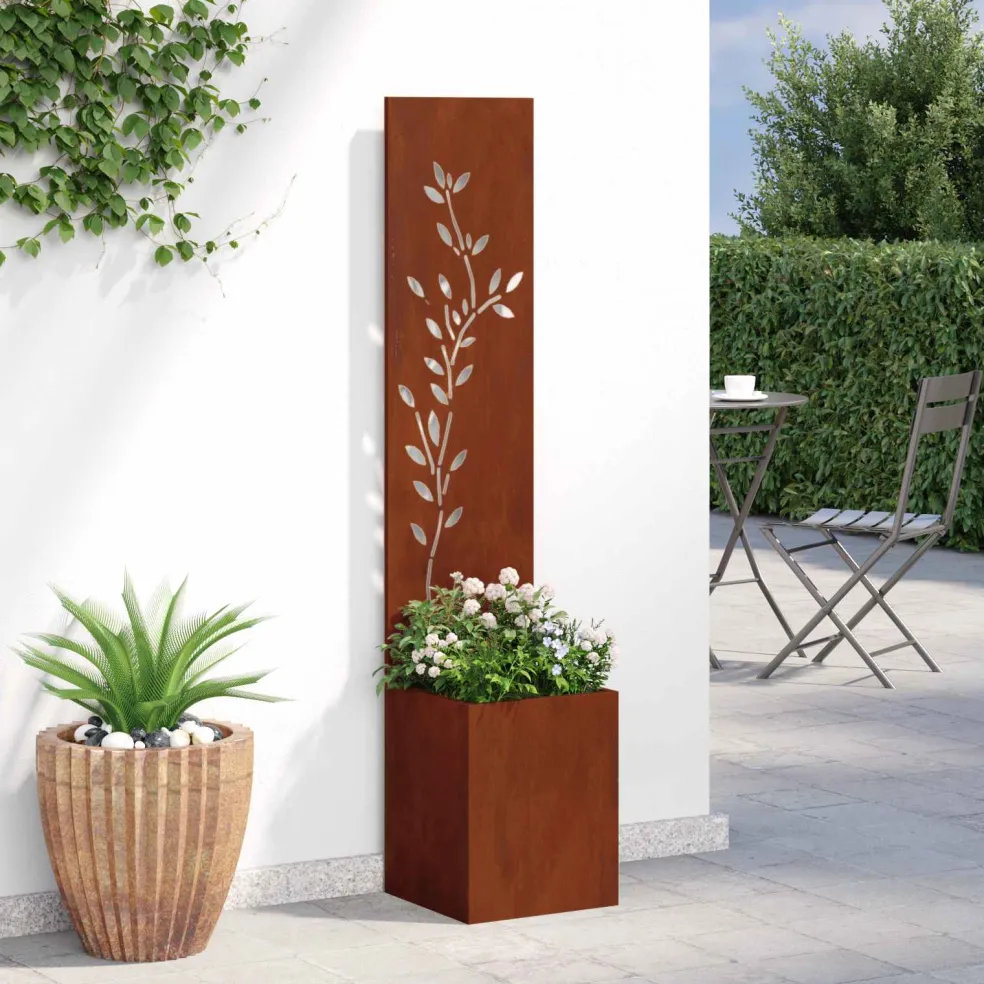 vidaXL Tuin Privacy Screen Roestig 32 x 32 x 150 cm Cortenstaal