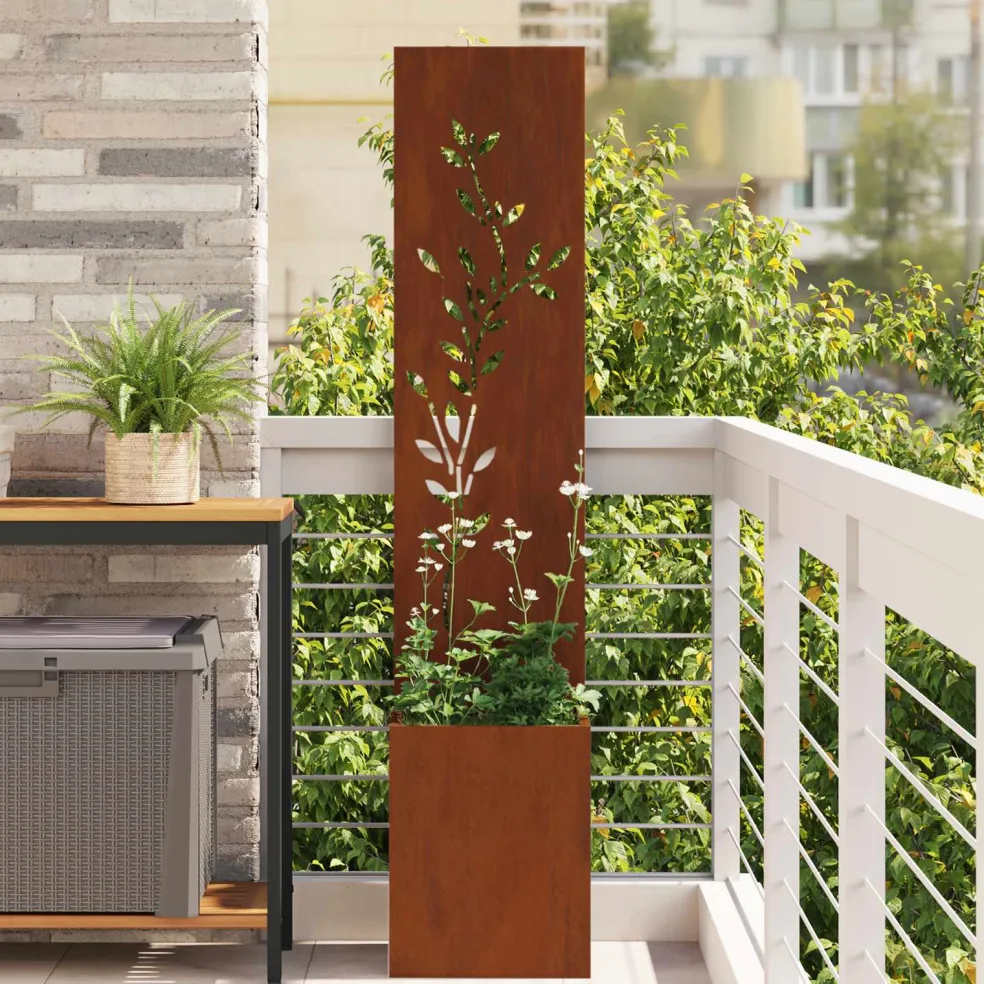 vidaXL Tuin Privacy Screen Roestig 32 x 32 x 150 cm Cortenstaal